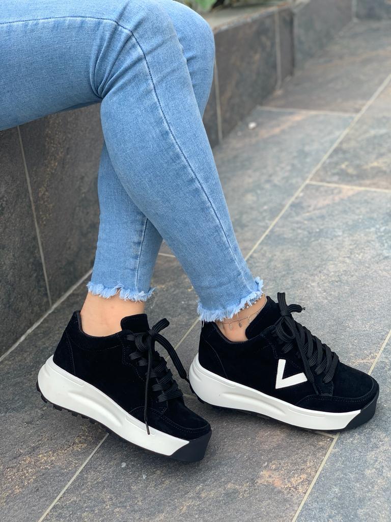 Tenis Casual De Mujer River Negro